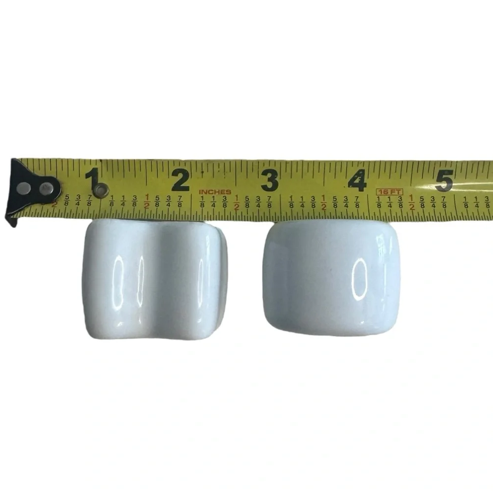 April 2019 Cat Lady Box Set 2 of White Ceramic Toothbrush Holders on Plate